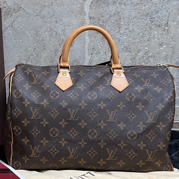 🌸LKNW Louis Vuitton Monogram Speedy 35 Boston Satchel Brown Bag Purse Excellent - Picture 3 of 15